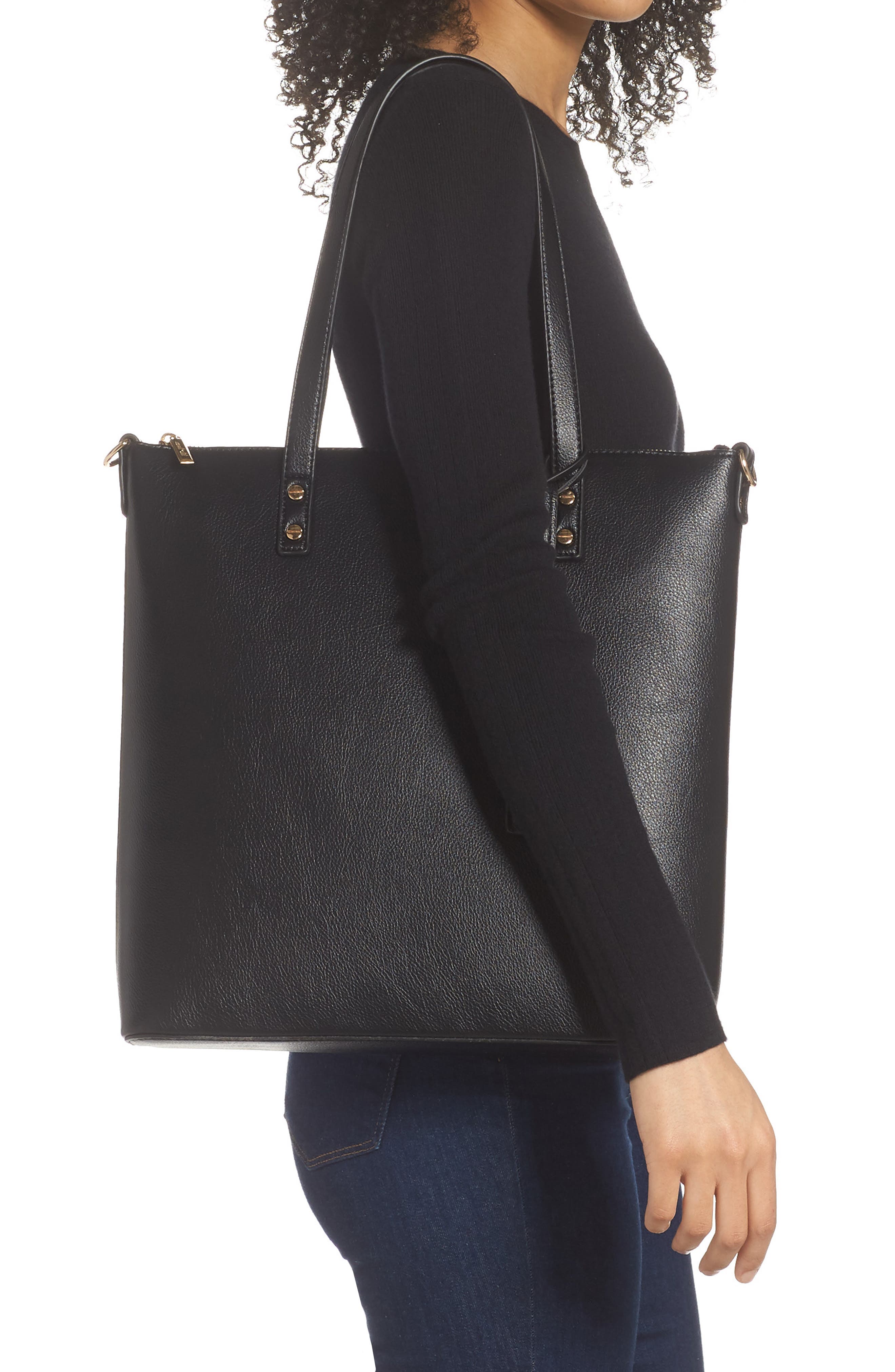 Mali + Lili Ashley Vegan Leather Everyday Tote, Alternate, color, 