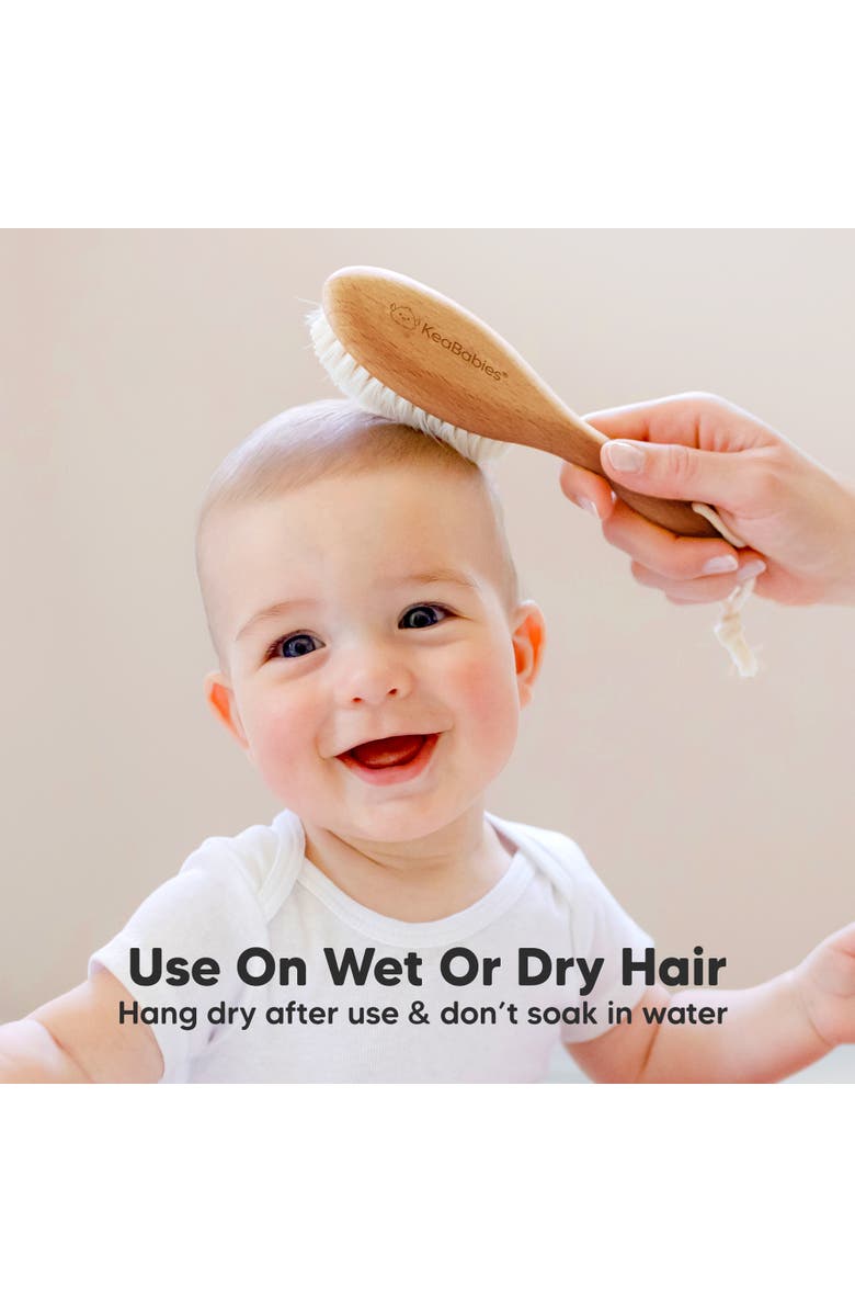 KeaBabies Baby Hair Brush, Alternate, color, Golden Oak