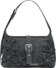 Desigual Medium Flower Appliqué Shoulder Bag