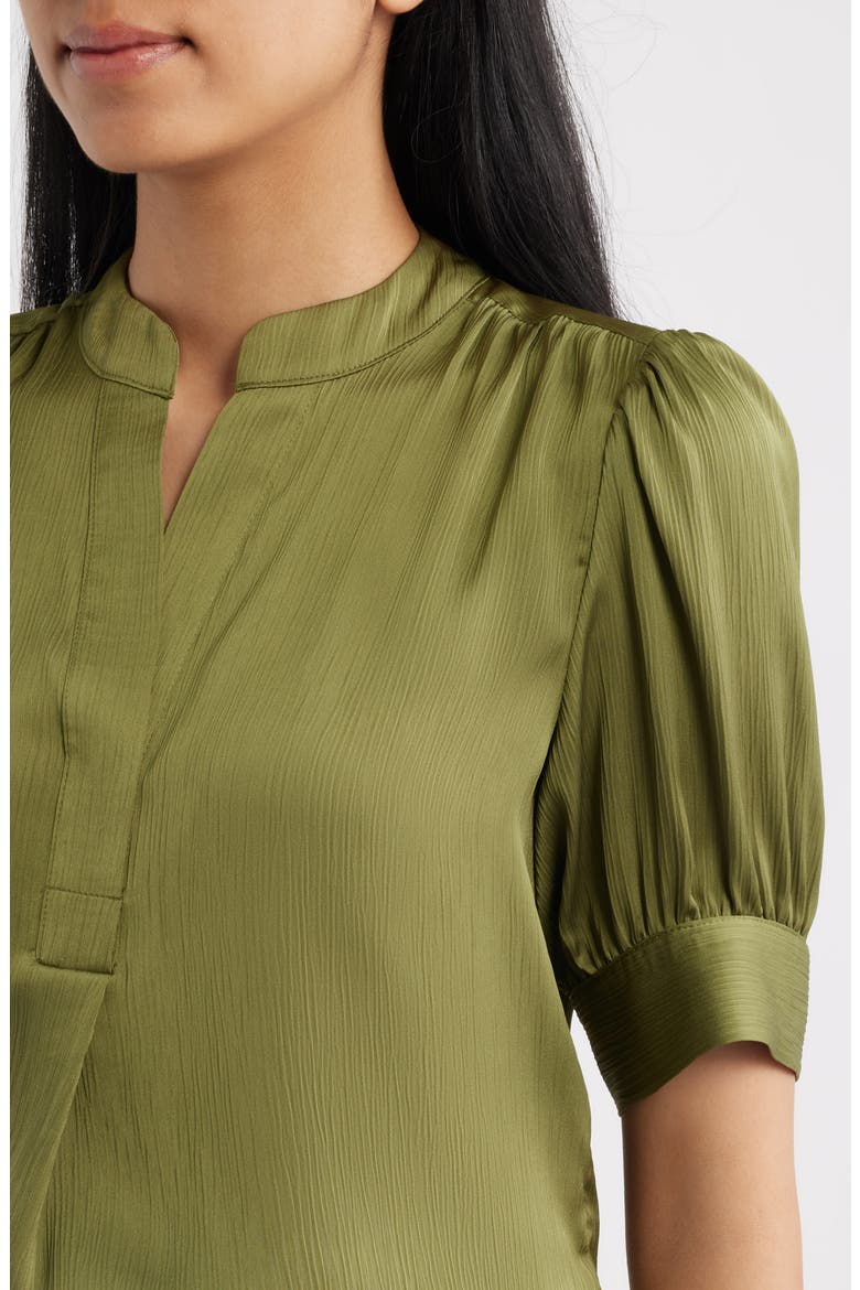 Crinkle Satine Top, Alternate, color, BAY LEAF