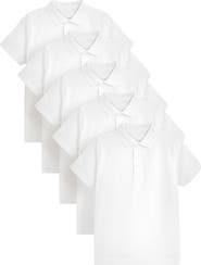 NEXT Kids' 5-Pack Uniform Cotton Polo Shirts