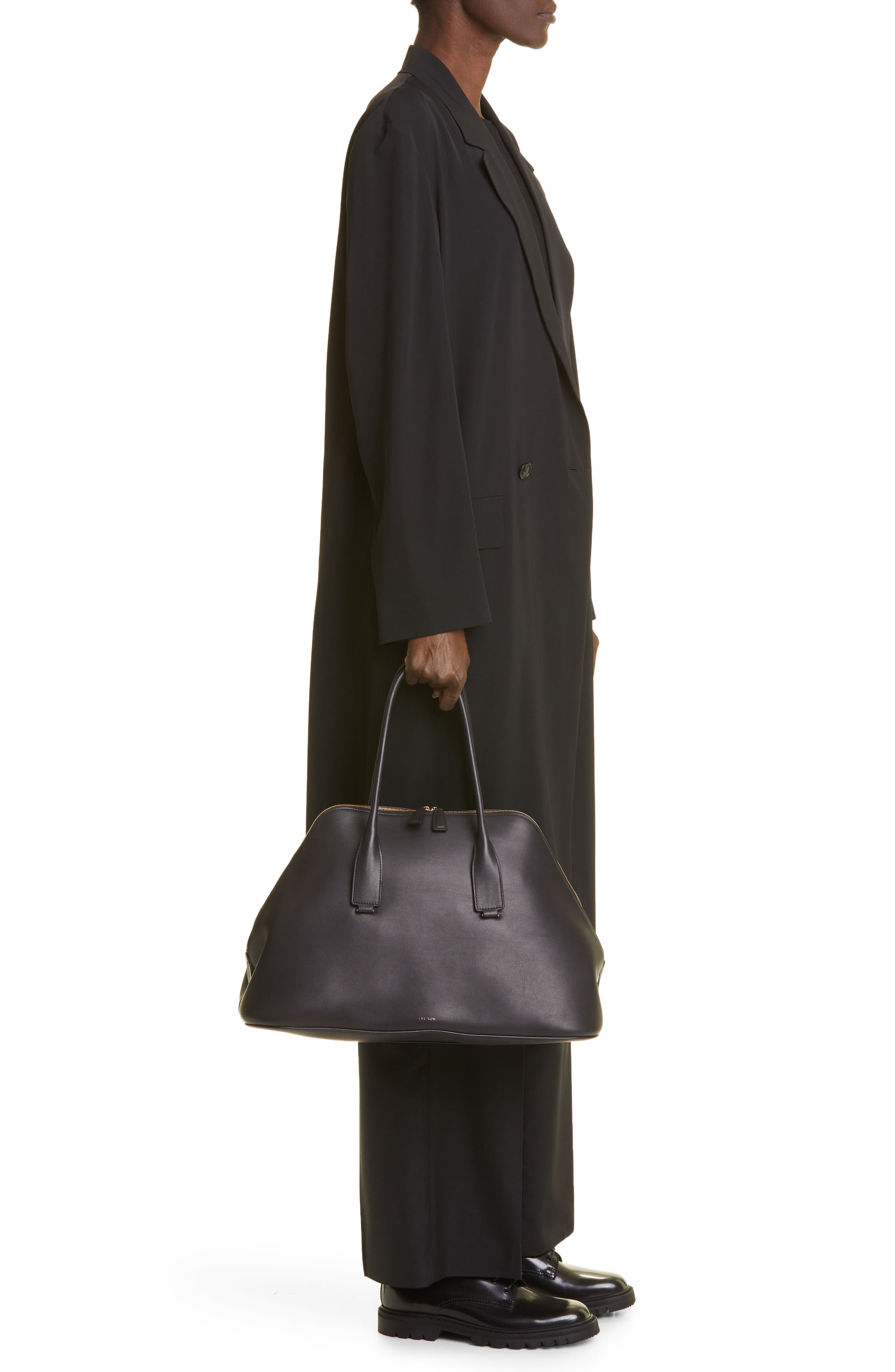 The Row Devon Calfskin Leather Satchel, Alternate, color, 