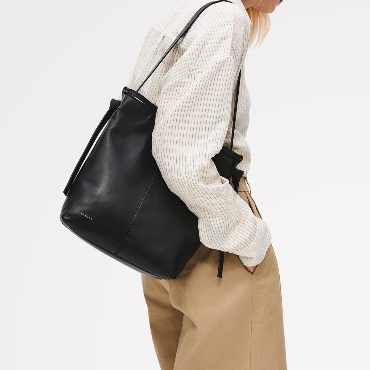 Radley The Connaught Medium Ziptop Shoulder Bag, Alternate, color, Black