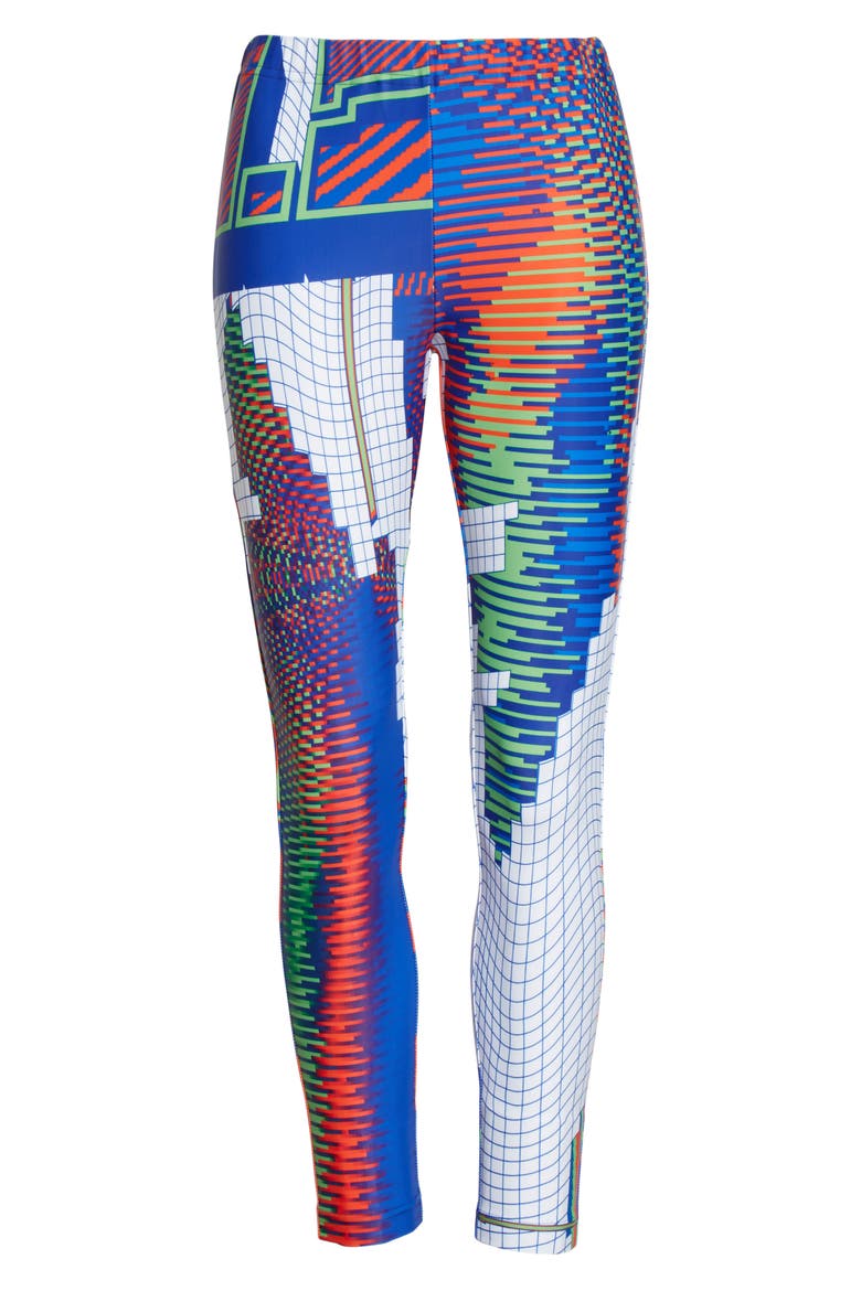 Print High Waist Ankle Leggings, Alternate, color, HOLOGRAM