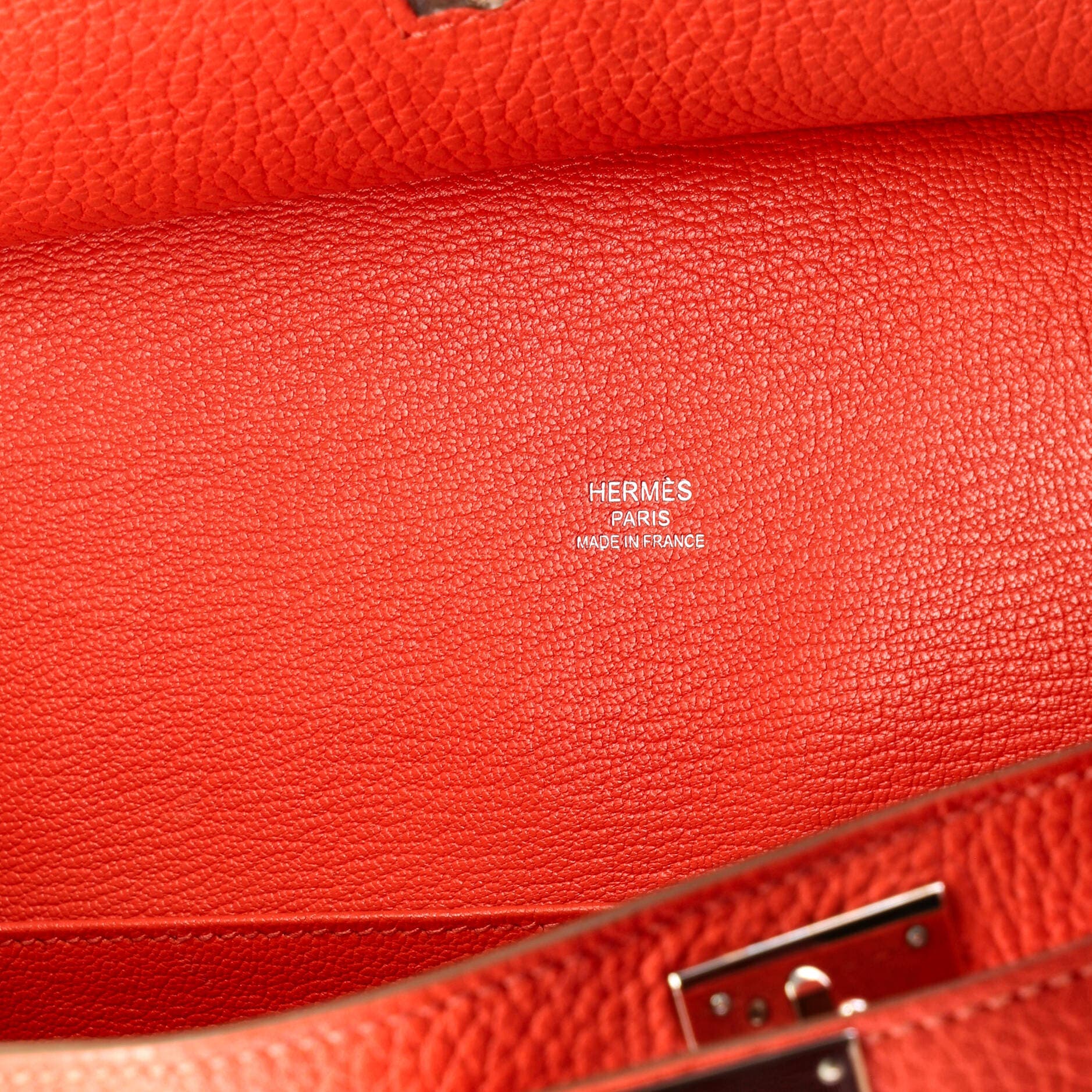 Pre-Owned Hermes Jypsiere Bag Clemence 28, Alternate, color, Rouge Pivoine