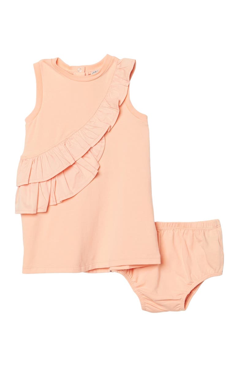 Habitual Mixed Fabric Ruffle Dress, Main, color, 