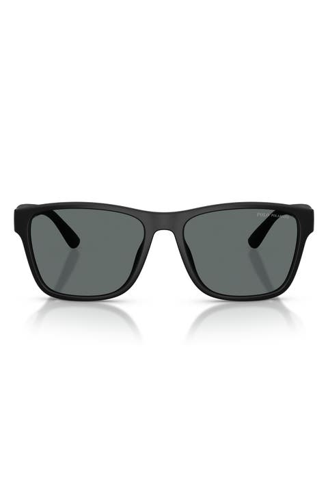 56mm Polarized Square Sunglasses
