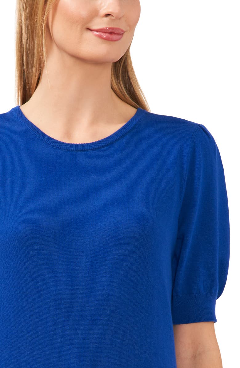 CeCe Puff Sleeve Sweater, Alternate, color, Deep Royal Blue