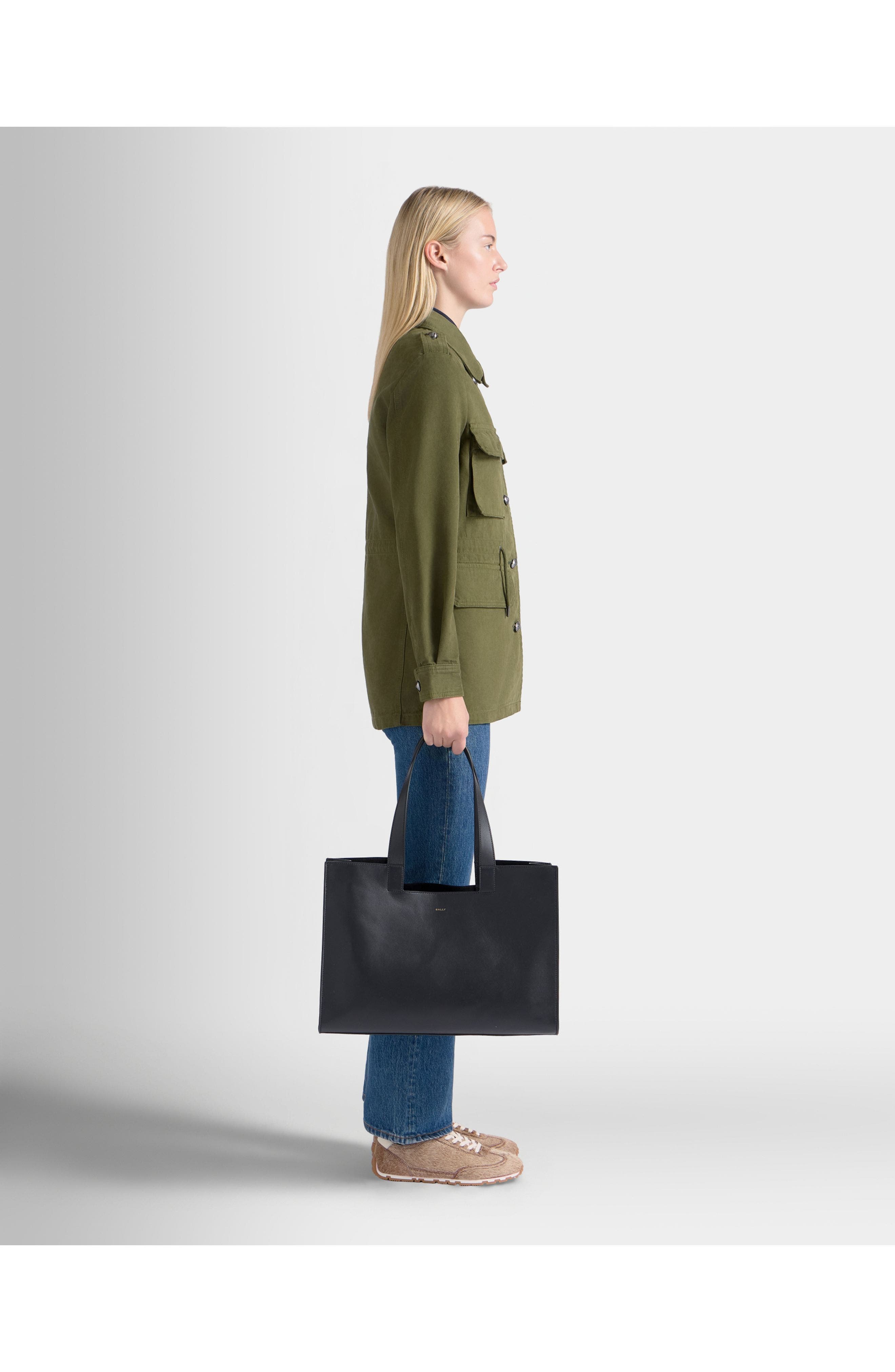 Bally Easy Bally Tote Bag in Leather and Plain Finish, Alternate, color, 