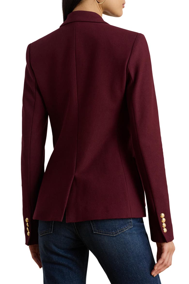 Stretch Cotton Piquè Blazer, Alternate, color, RED