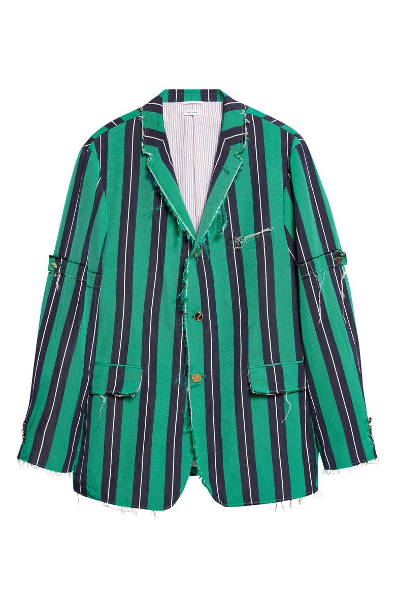 Thom Browne Unconstructed Silk & Cotton Sport Coat, Main, color, Green