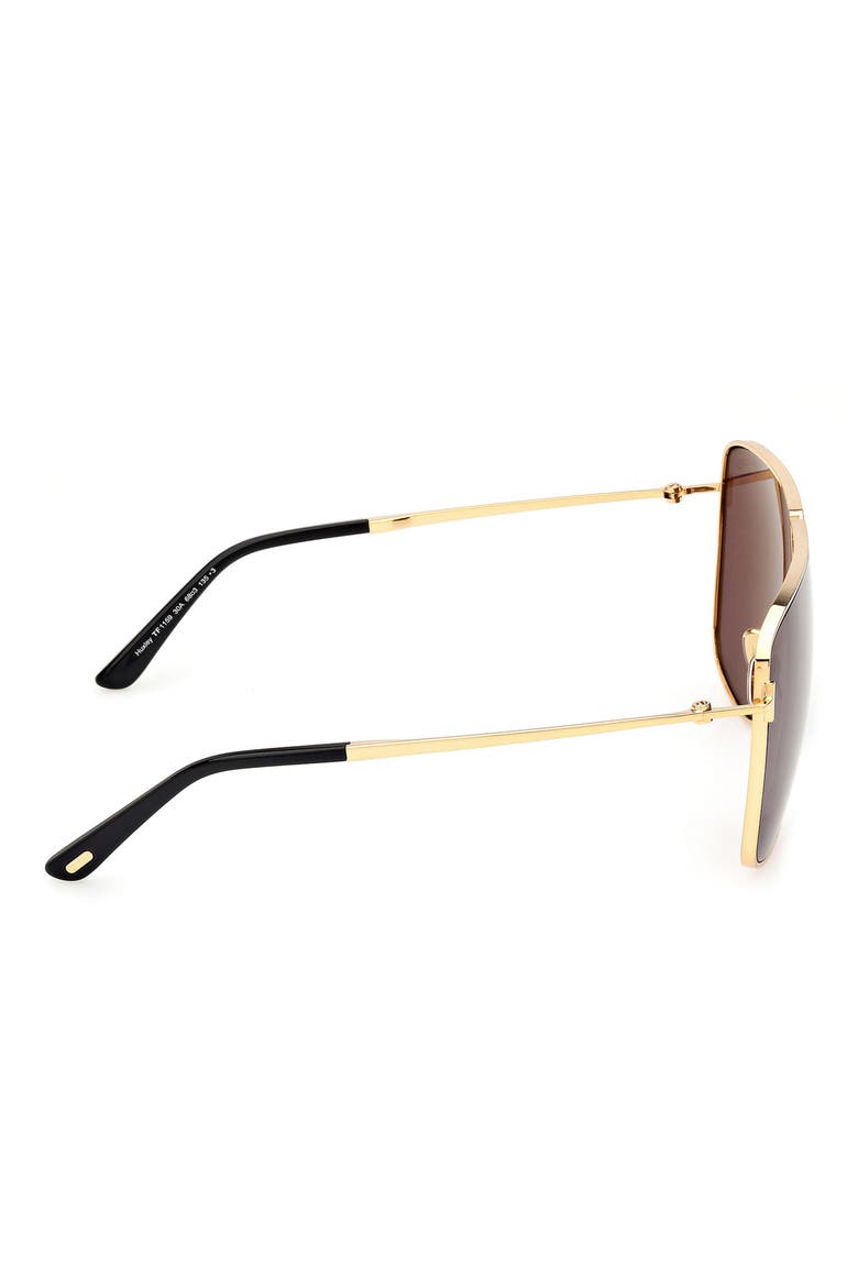 Huxley 68mm Oversize Navigator Sunglasses, Alternate, color, SHINY DEEP GOLD / SMOKE