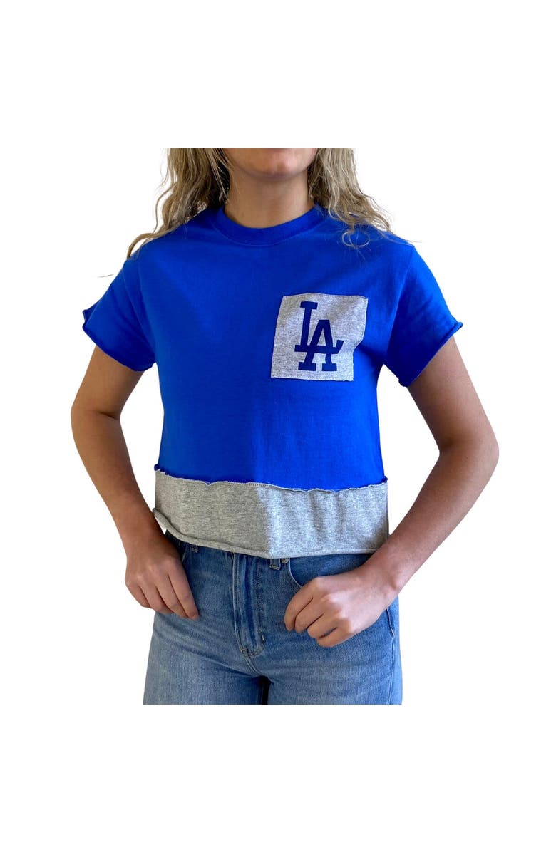 REFRIED APPAREL Women's Refried Apparel Royal Los Angeles Dodgers Cropped T-Shirt, Alternate, color, Royal