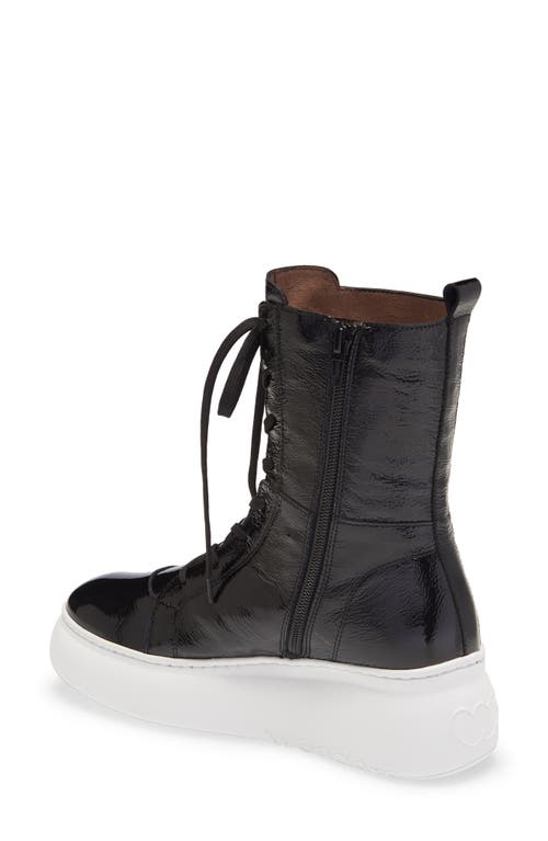 Wonders Leather Boxing Boot In Black