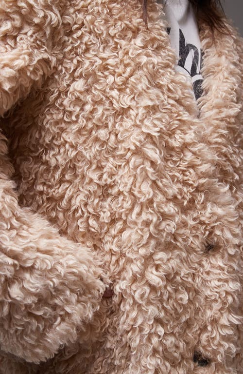 TOPSHOP TOPSHOP FAUR SHEARLING COAT