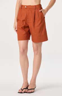 Koda Pleated Linen Blend Shorts