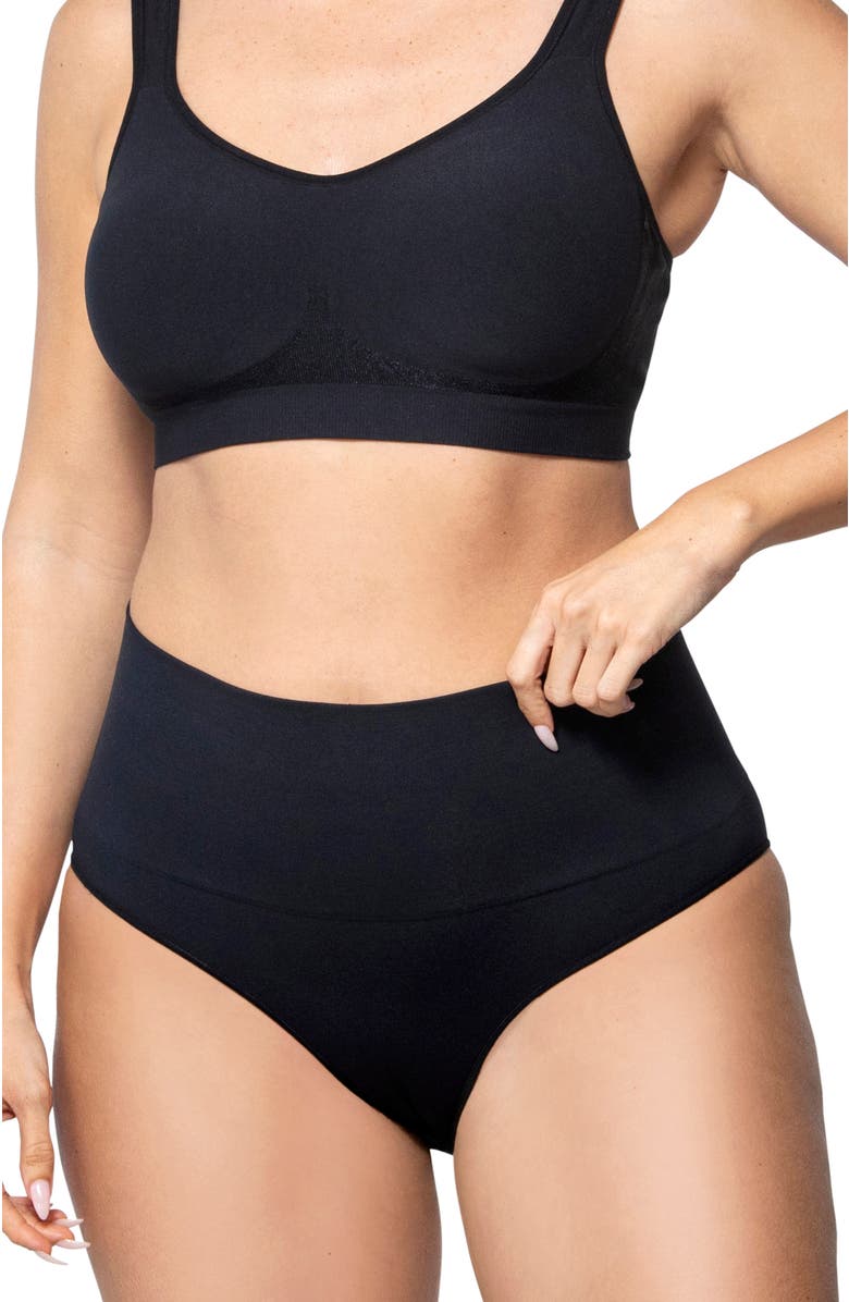 Underoutfit Smoothing At Waist Brief, Alternate, color, Black