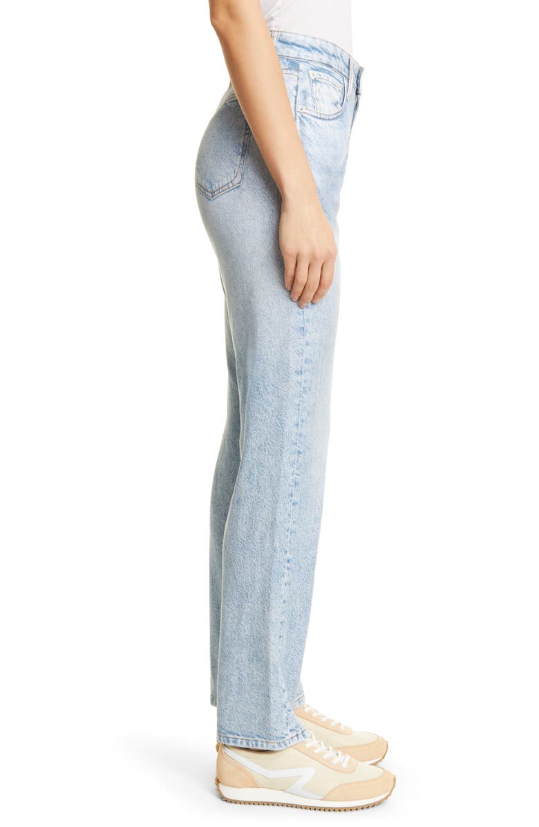 rag & bone Alex Liquid High Waist Straight Leg Tromp L'oeil Pants, Alternate, color, Luna