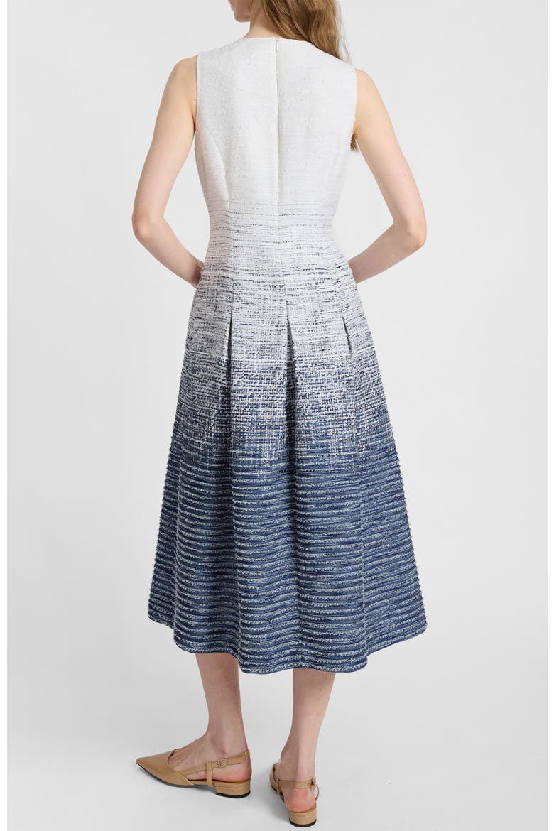 Keely Sleeveless Midi Dress in Modern Ombre Tweed, Alternate, color, BLUE AURA
