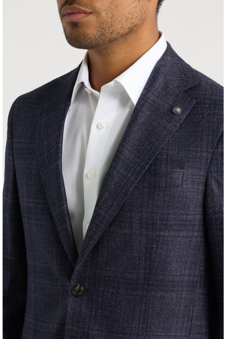 McAllen Plaid Wool Blend Sport Coat, Alternate, color, DEEP PURPLE