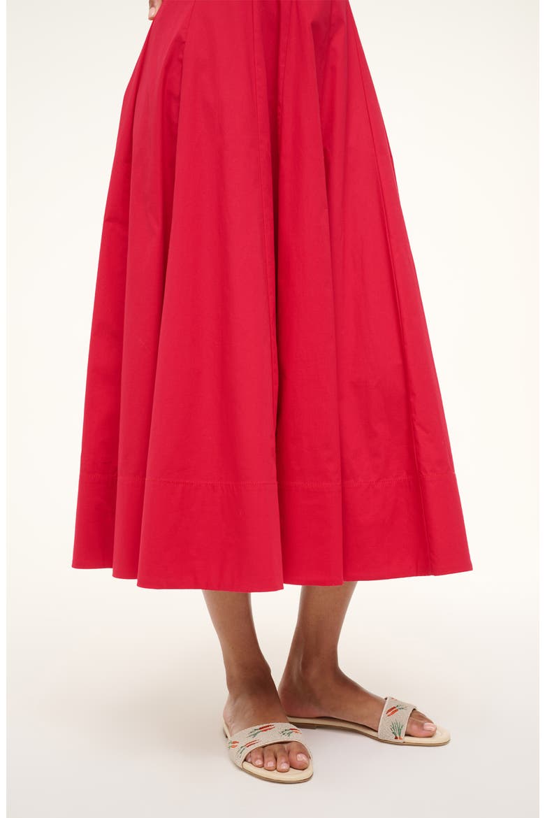 Wells Sleeveless Stretch Silk Midi Dress, Alternate, color, CHERRY
