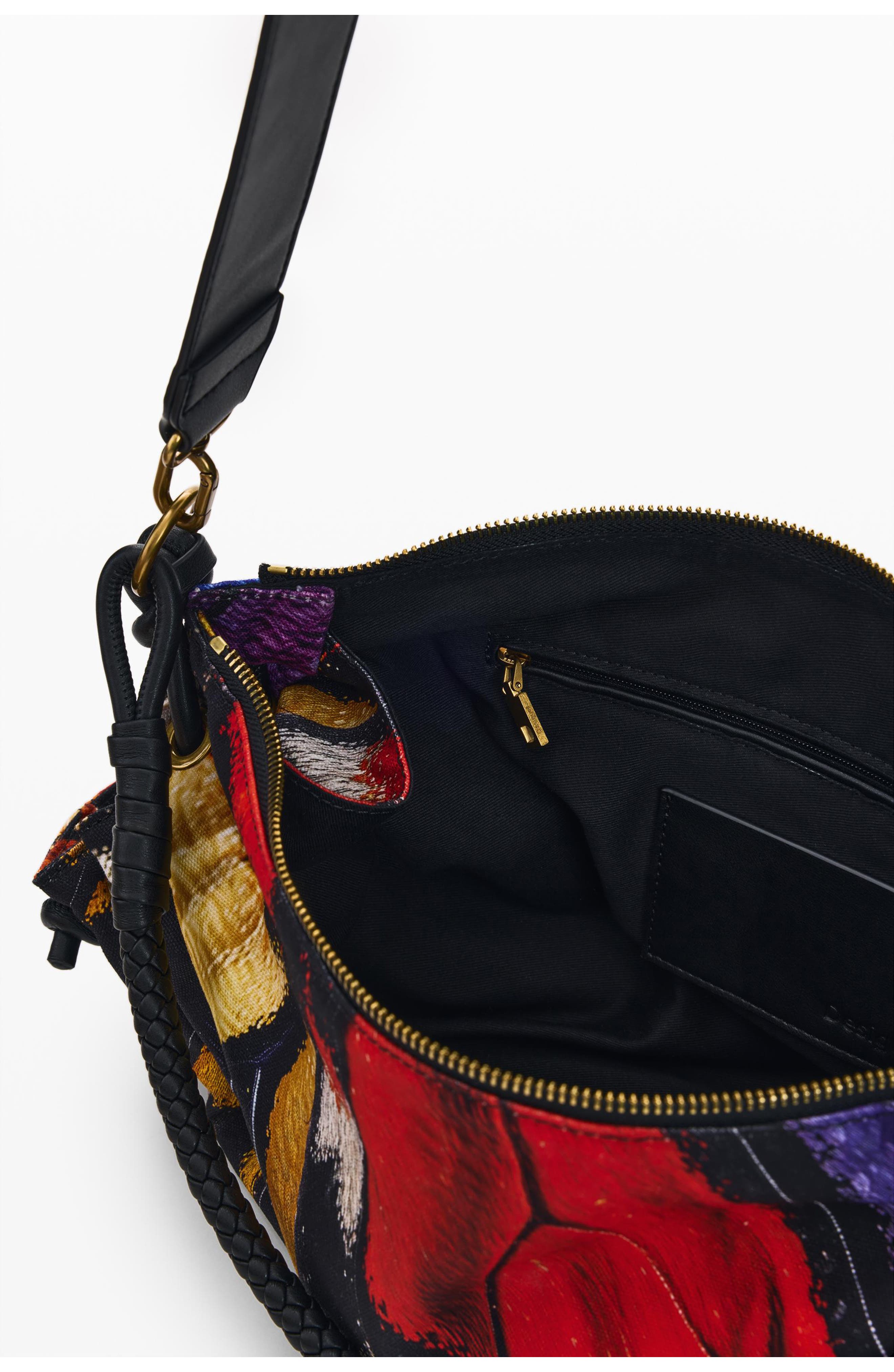 Desigual Medium Butterfly Print Bag, Alternate, color, Multi