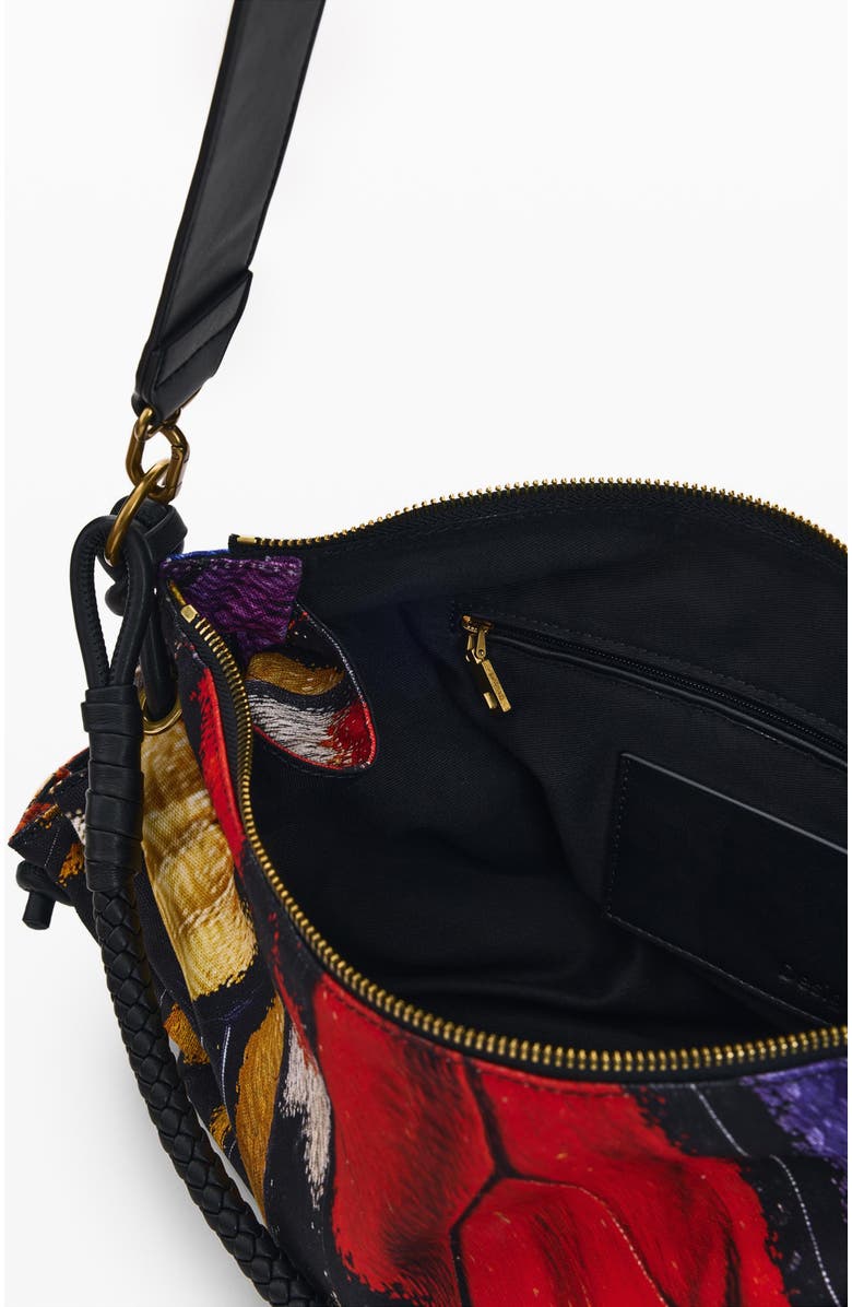 Desigual Medium Butterfly Print Bag, Alternate, color, Multi