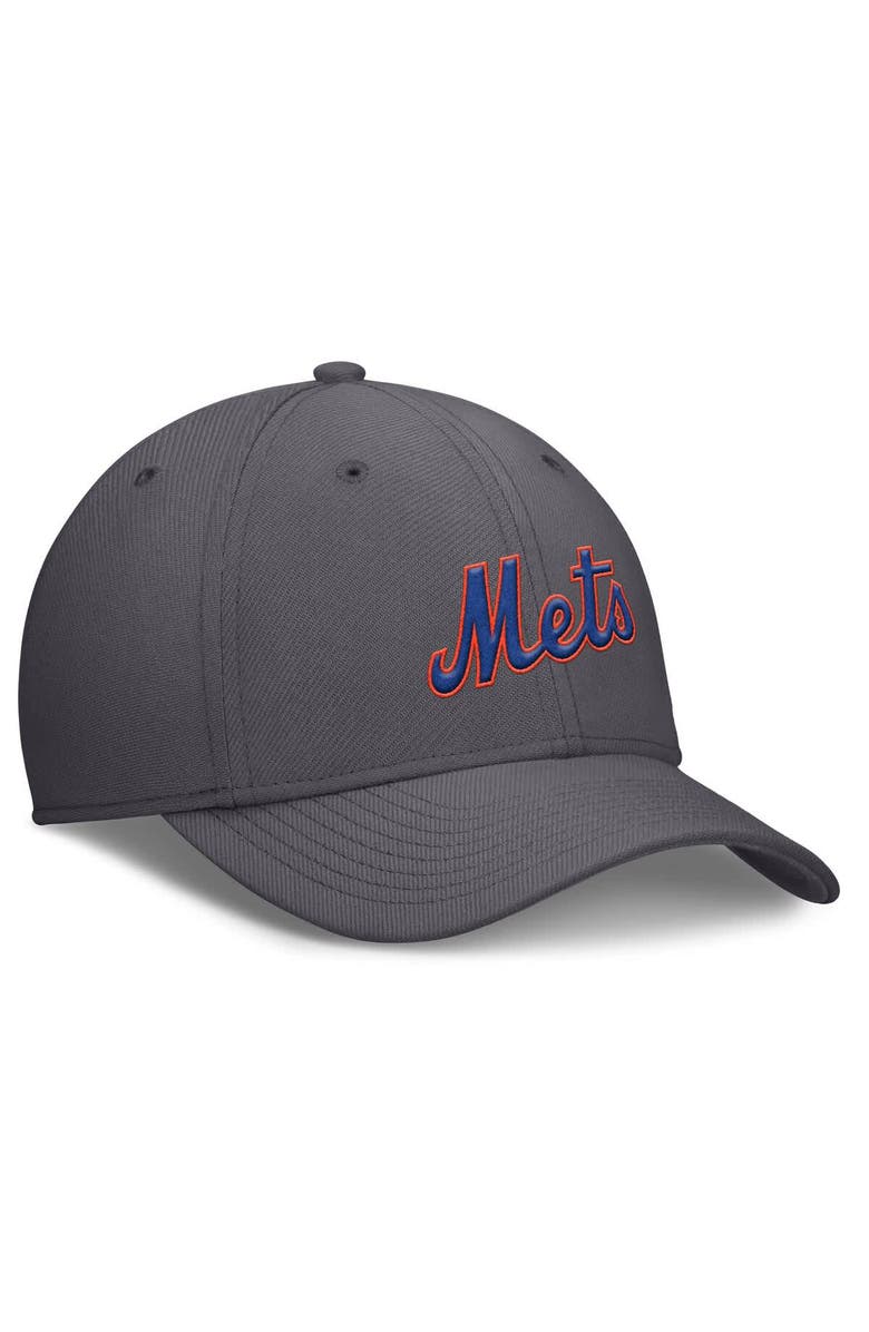 Nike Men's Nike  Gray New York Mets Swoosh Performance Flex Hat, Alternate, color, 