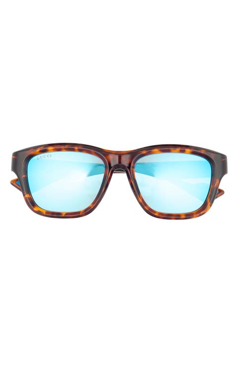 54mm Mirrored Square Sunglasses