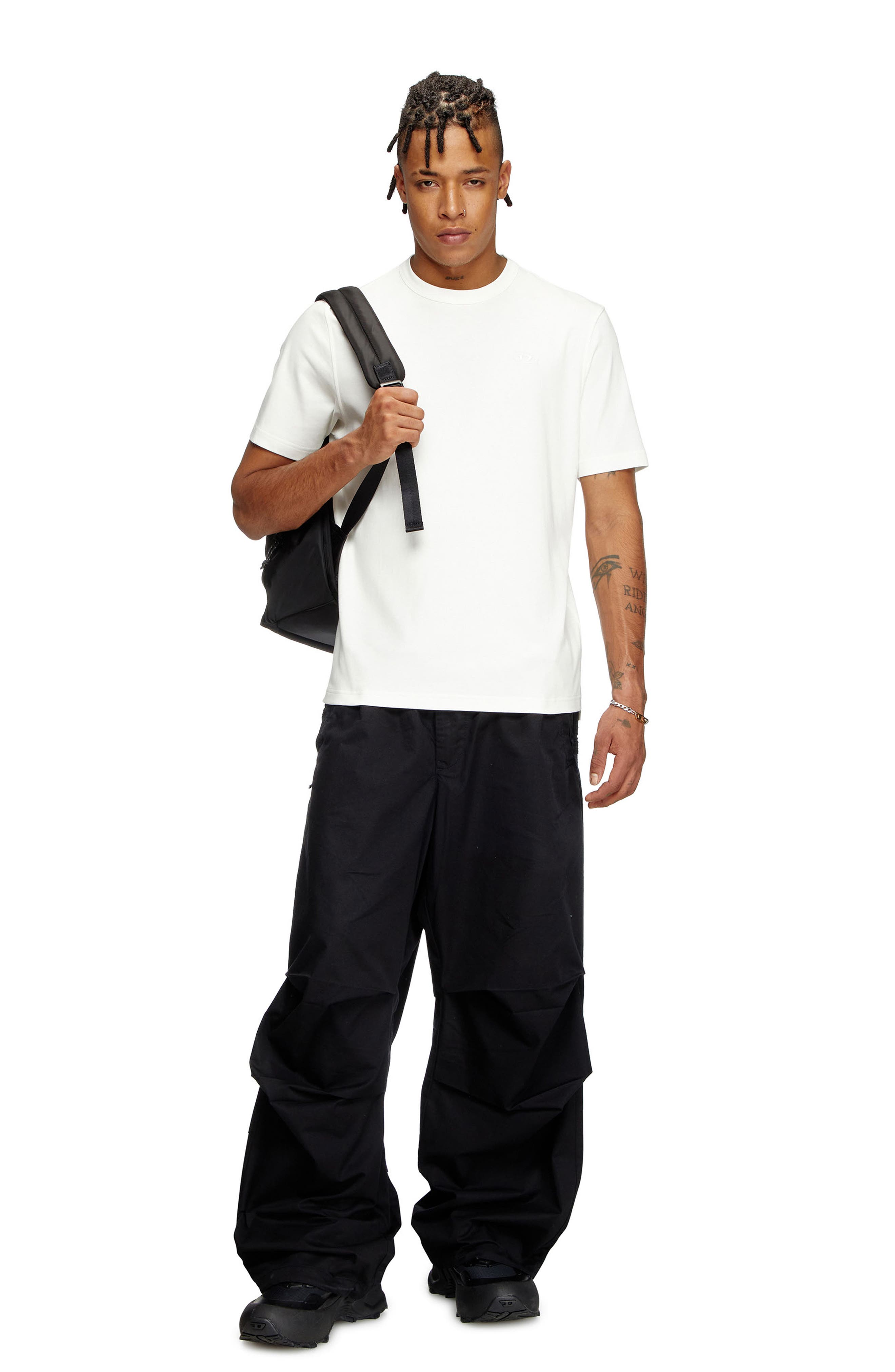 DIESEL<sup
®</sup
 Holi-D Faux Leather Backpack, Alternate, color, Black