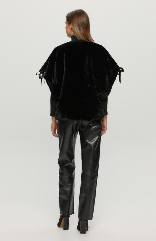 Gorski Short Sleeve Shearling Lamb Jacket In Black
