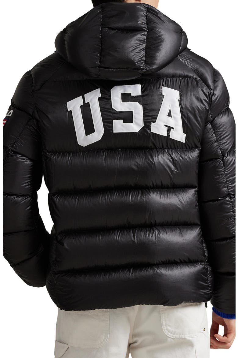 The Hawthorne Flag 750 Fill Power Down Jacket, Alternate, color, POLO BLACK
