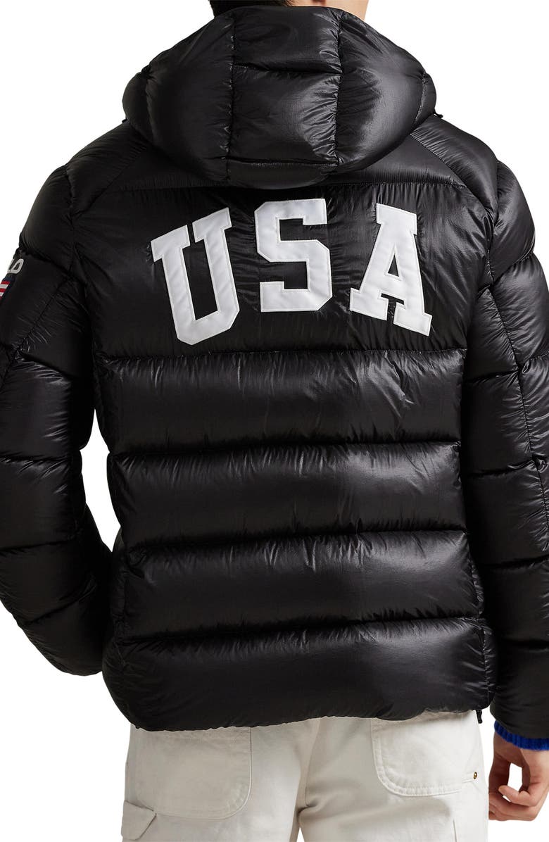 Polo Ralph Lauren The Hawthorne Flag 750 Fill Power Down Jacket, Alternate, color, Polo Black