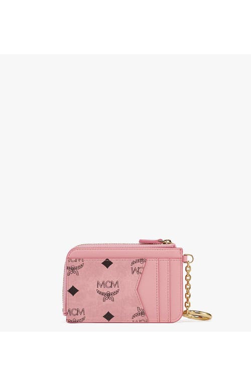 Mcm Tracy Zip Card Case In Pink