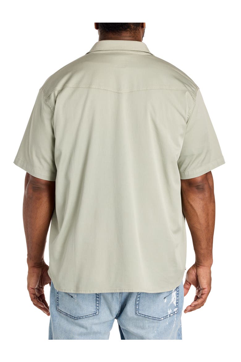 Big & Tall Western-Inspired Sport Shirt, Alternate, color, BELGIAN BLOCK
