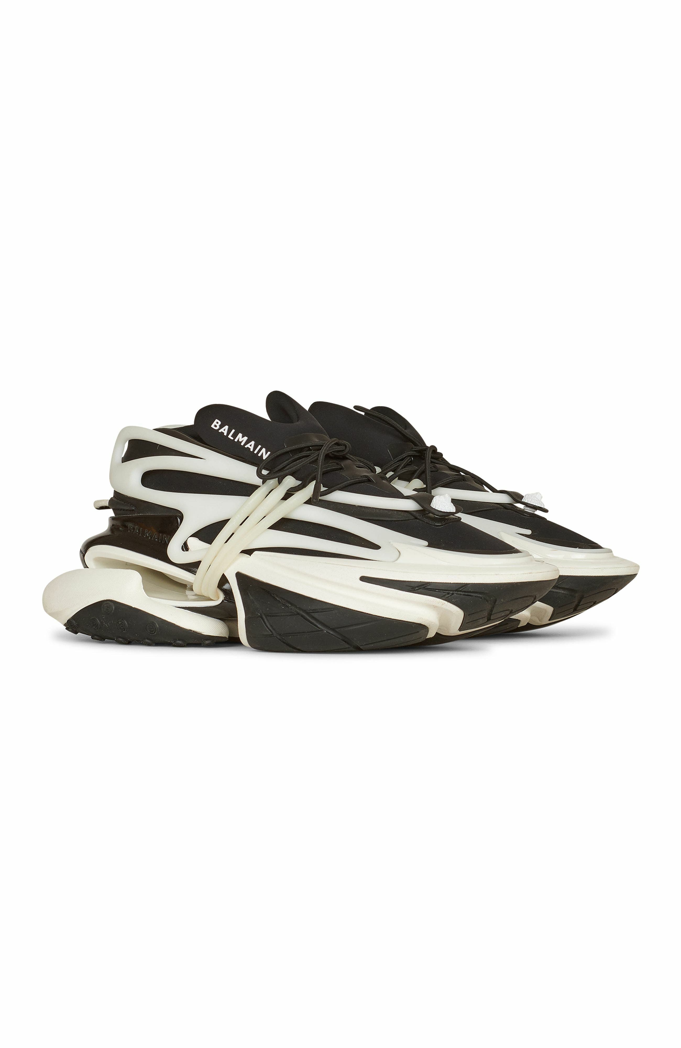 Unicorn Low-Top Sneakers In Neoprene And Leather, Main, color, Black