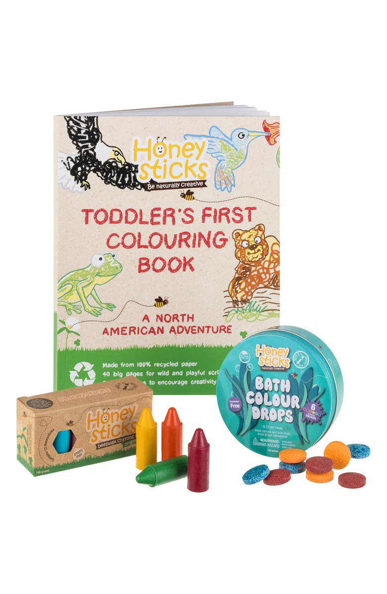 HONEYSTICKS From Land to Sea Coloring Set, Main, color,
