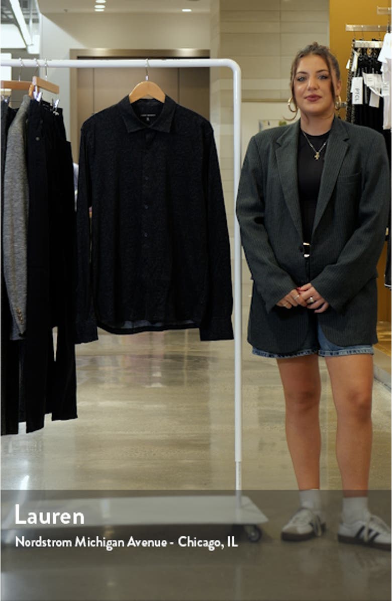 Felix Floral Print Knit Button-Up Shirt, sales video thumbnail