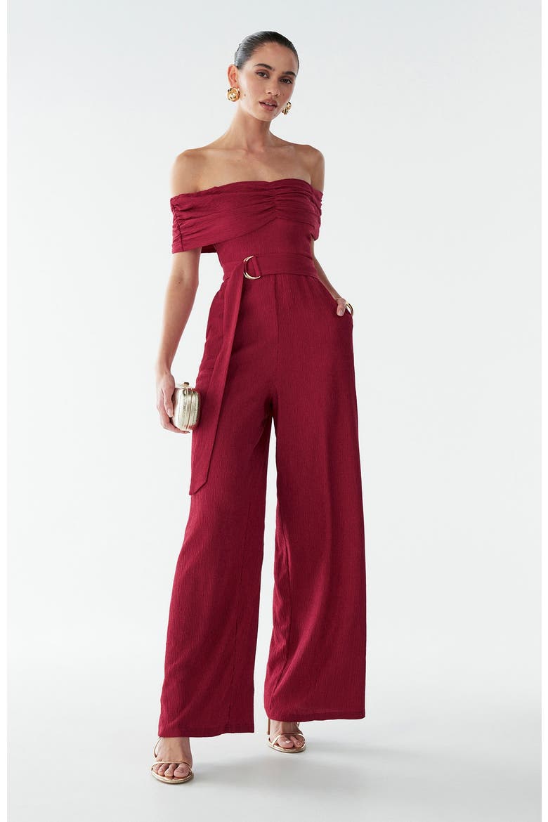 Ava Jumpsuit, Alternate, color, Burgundy