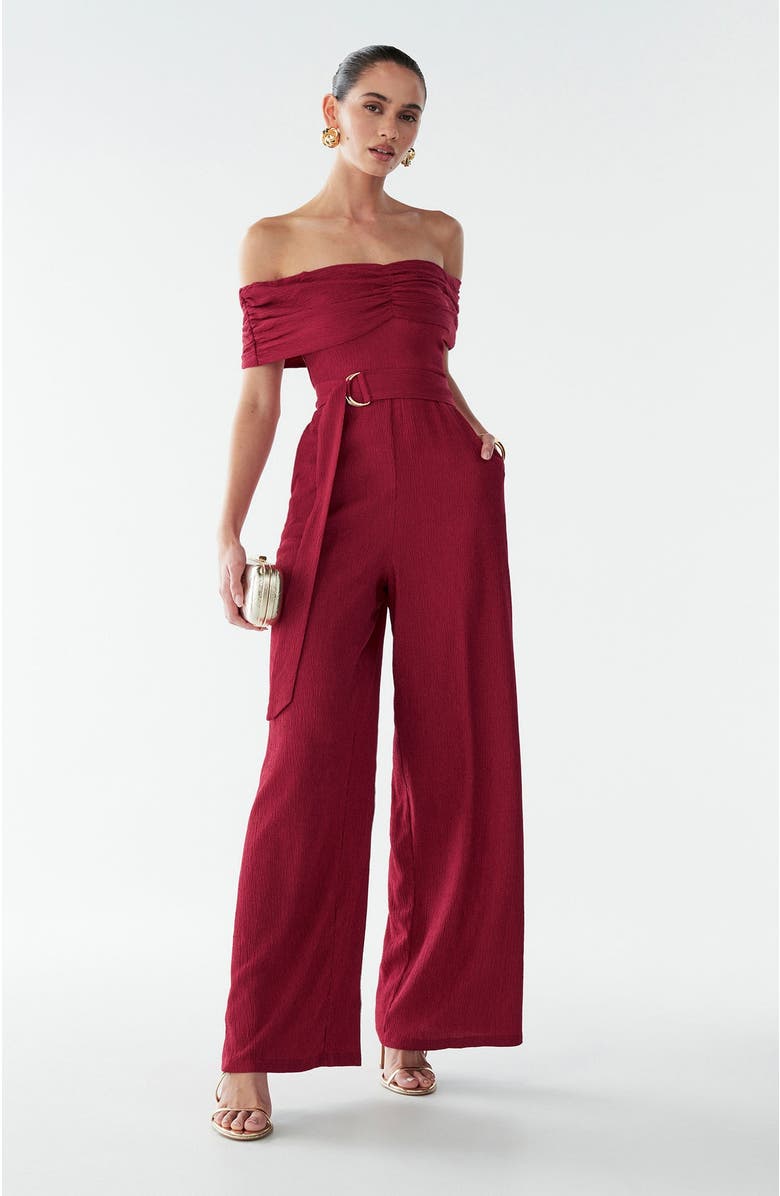 BWLDR Ava Jumpsuit, Alternate, color, Burgundy