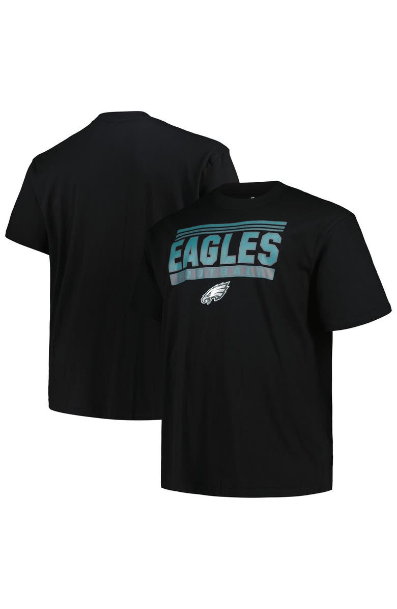 FANATICS Men's Fanatics Branded Black Philadelphia Eagles Big & Tall Pop T-Shirt, Alternate, color, Black