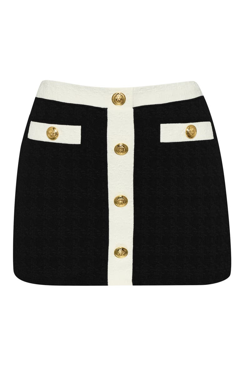 Coco Colorblock High Waist Cover-Up Skirt, Alternate, color, BLACK