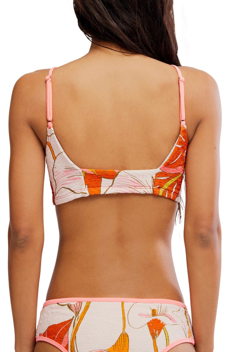 free-est by Free People Printed Farrah Bralette Bikini Top, Alternate, color, Pura Vida Blush