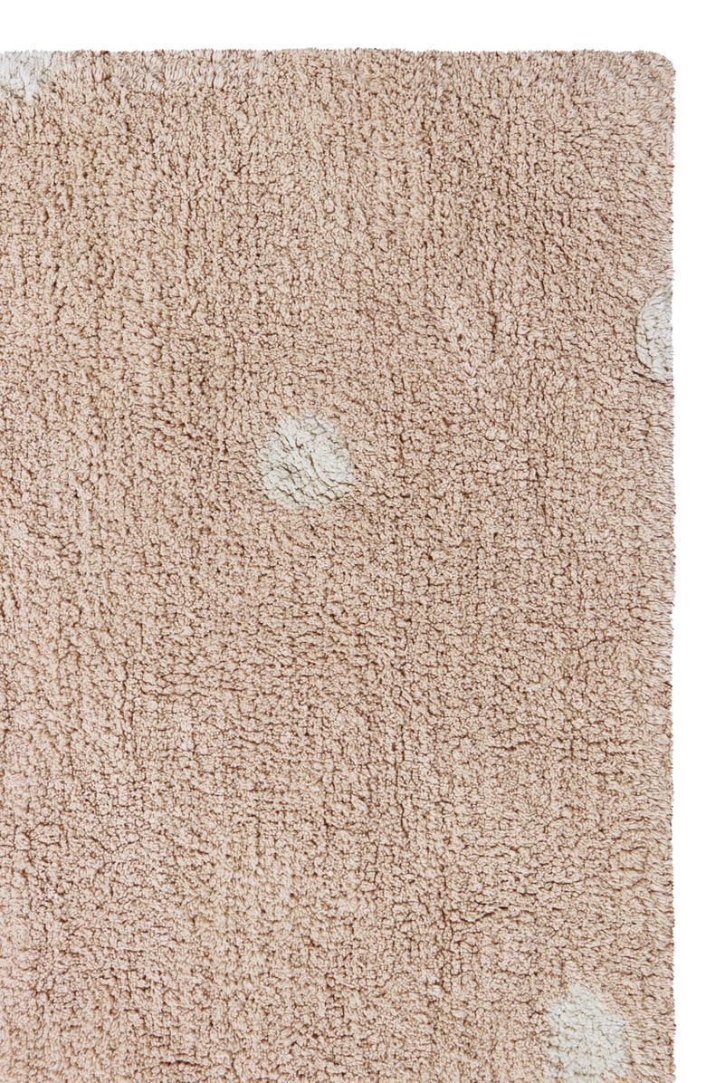 Lorena Canals Mini Polka Dot Washable Cotton Blend Rug, Alternate, color, Rose Natural