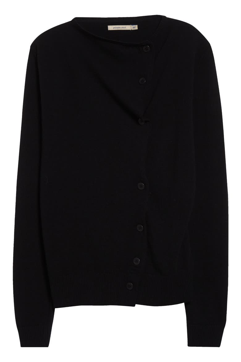 Donalti Extrafine Merino Wool Cardigan, Alternate, color, BLACK