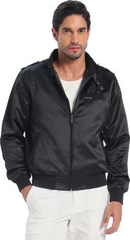 Members Only Men's Classic Satin Iconic Racer Jacket