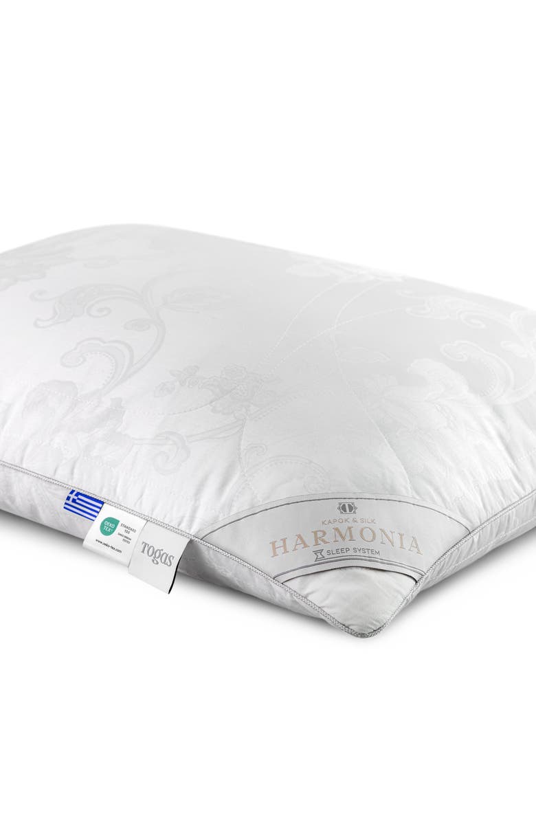 Togas Harmonia kapok silk pillow, Alternate, color, White