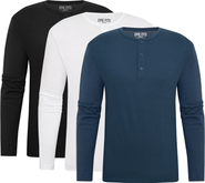 EPIC FITS Long Sleeve Henley 3 Pack