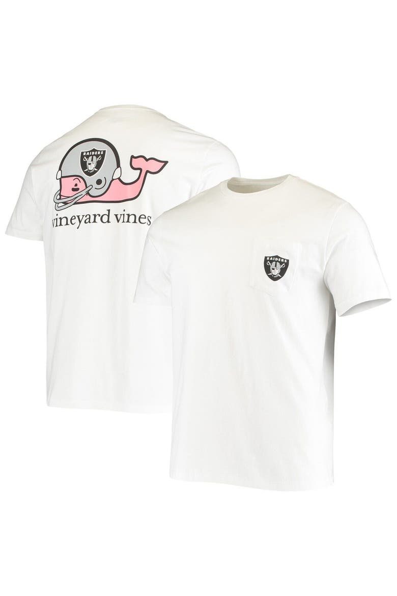 Men's Vineyard Vines White Las Vegas Raiders Big & Tall Helmet T-Shirt, Main, color, White