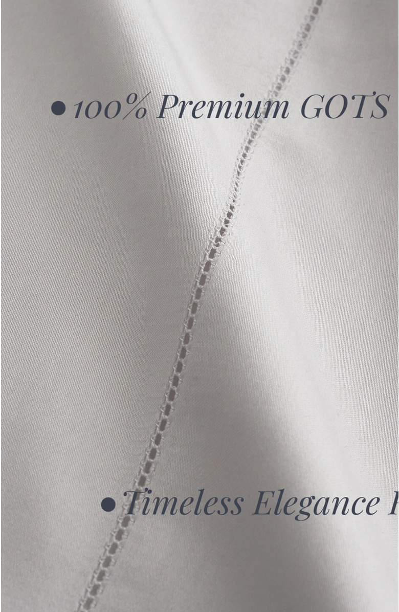 Ela Lane USA Heritage Organic Sateen Sheet Set, Alternate, color, Grey